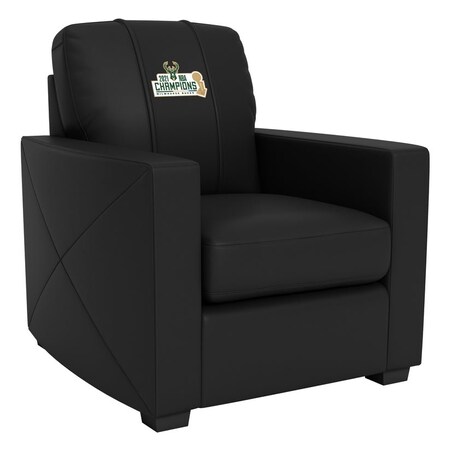 Dreamseat Silver Club Chair with Milwaukee Bucks 2021 Champions Logo XZ7759002CHCDBK-PSNBA31053